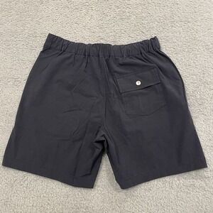 Buck Mason Deck 6" Shorts Mens 30 Navy Elastic Waist Lightweight Drawstring